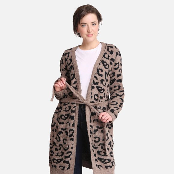 P/S Leopard Print Luxury Soft Robe·Wrap·Shawl·Ponchos·Cape·Blanket·ComfyLuxe - Picture 4 of 8